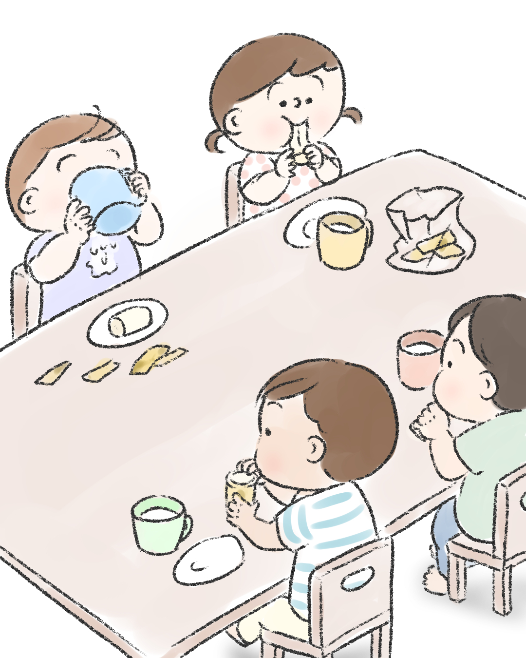 保育園　おやつの様子