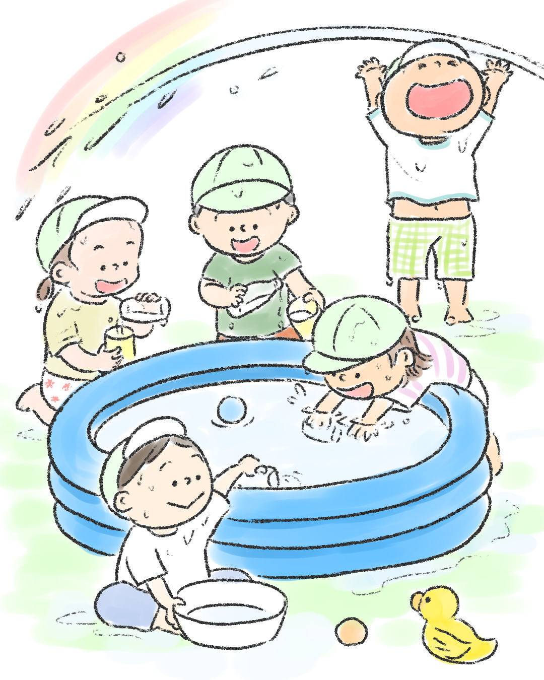 保育園　水遊び