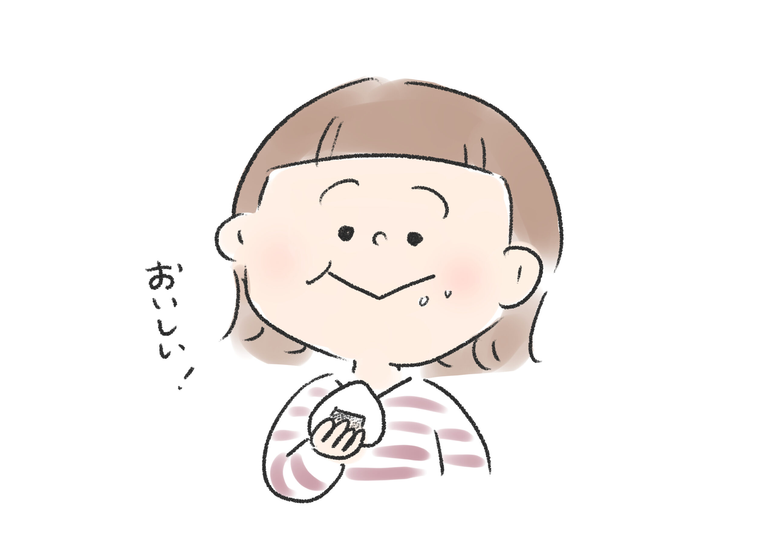 おやつを食べる女の子