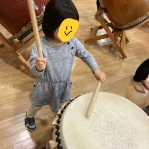 太鼓の合同練習で初打ち！