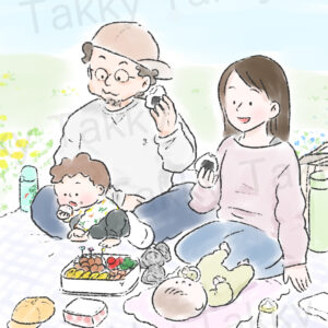 【春のイラスト】ピクニック