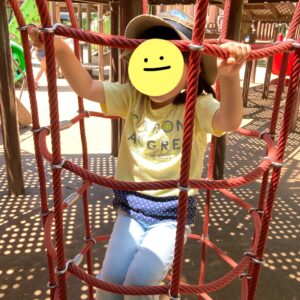 休日晴れの日外遊び